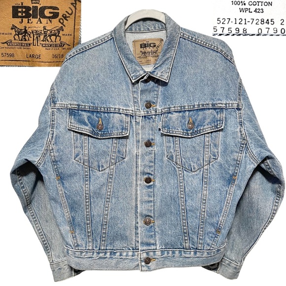 Levi's Jackets & Blazers - Levi’s The BIG Jean Vintage Prototype Light Wash Denim Trucker Rare Jean Jacket